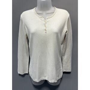 BROOKS BROTHERS 346 Henley Shirt Womens XS Silk Cashmere Solid Pullover Top
